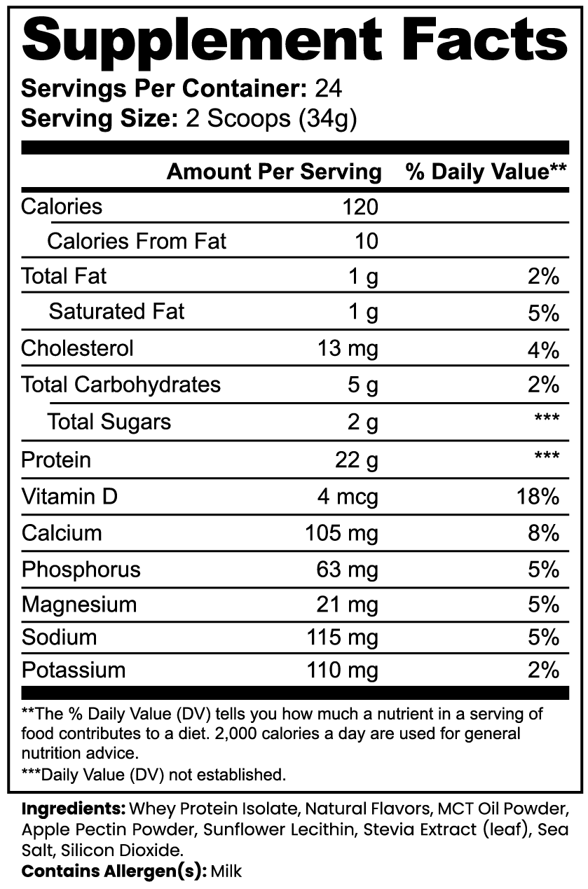 Swole 100% Whey Protein Isolate (Vanilla)